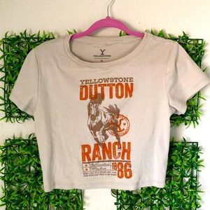 Western Tan Crop top / Fit Tee 🐎